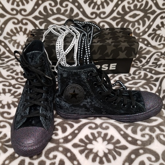 Converse Shoes - Miley Cyrus x Converse Velvet High Top